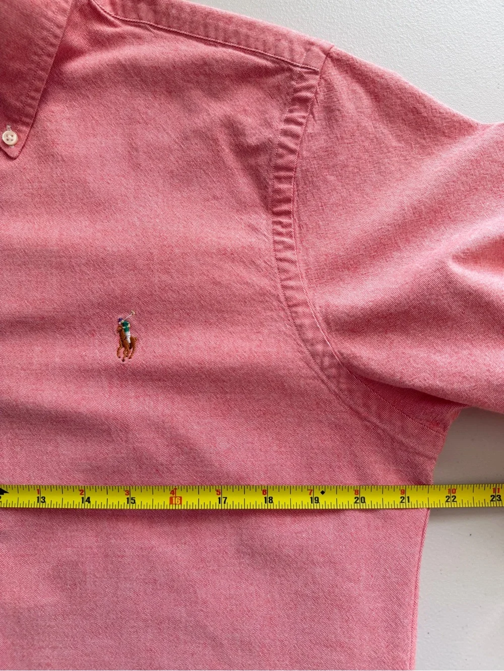 Ralph Lauren Slim Fit Stretch Oxford Shirt Coral Pink L